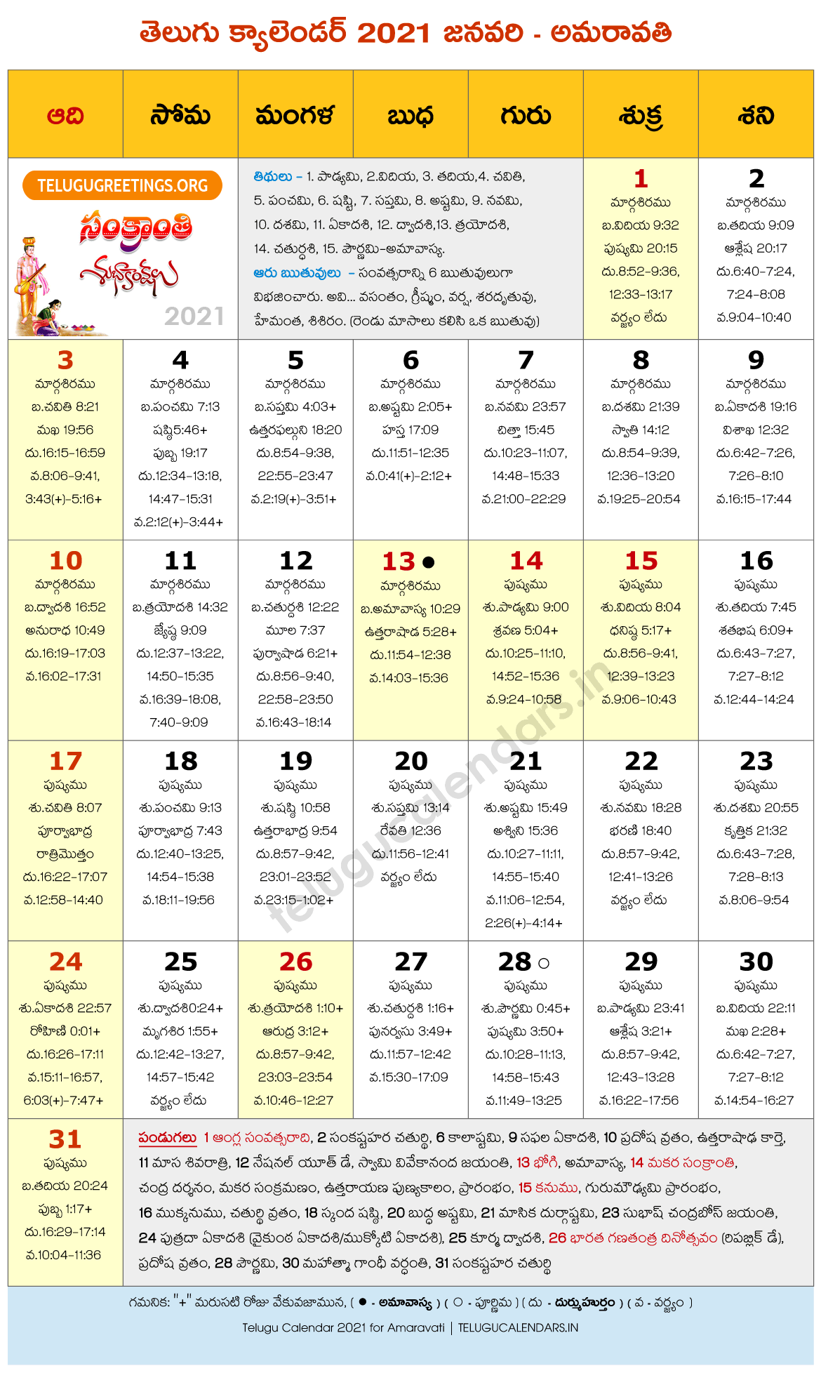 Amaravati Telugu Calendar 2021 January Archives - 2023 Telugu Calendar Pdf