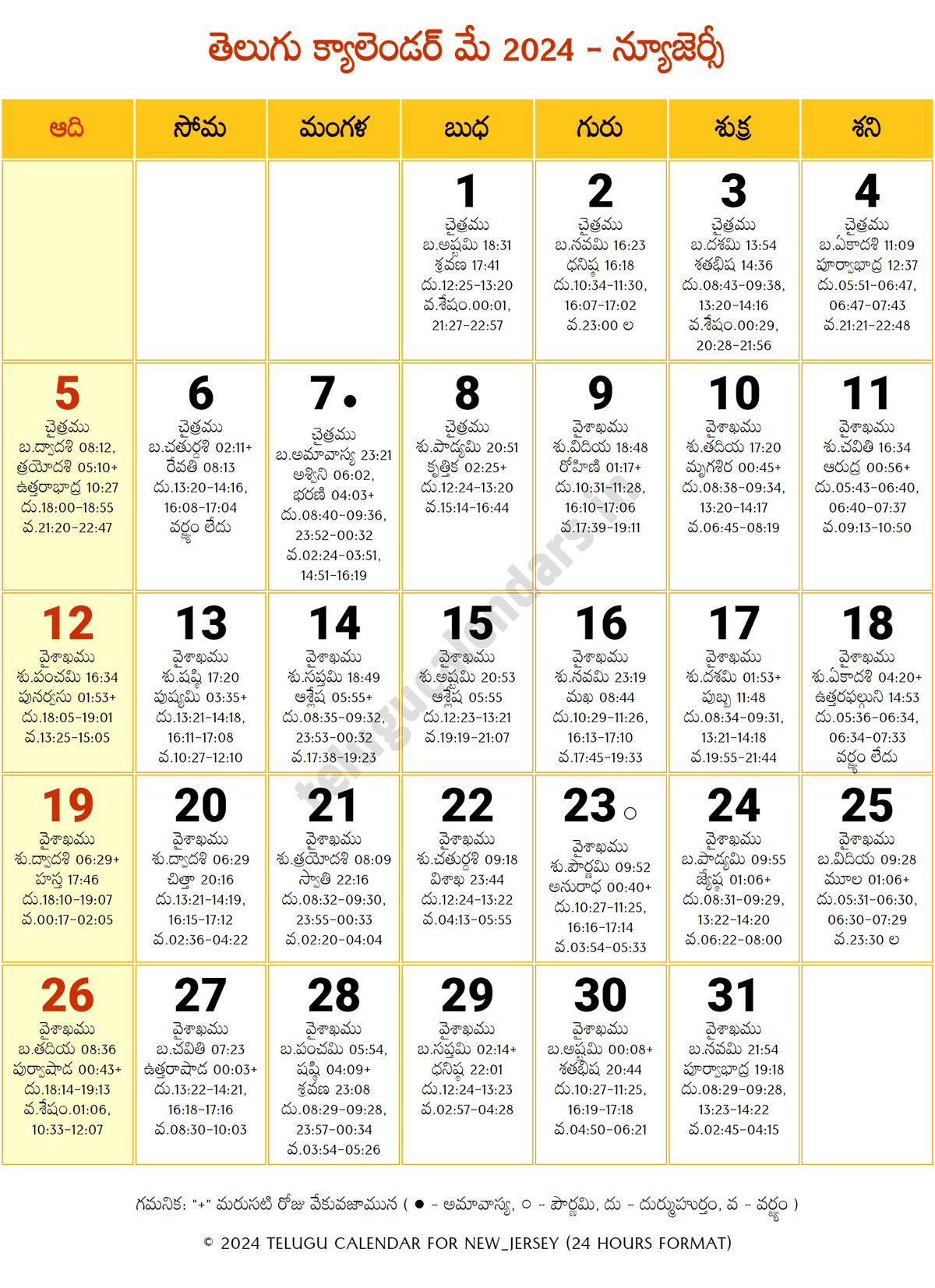 New Jersey Telugu Calendar 2024 May 2024 Telugu Calendar PDF
